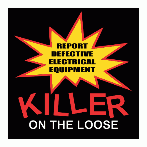 EL18 Report Defective Equipment Sign Safety Signs & Equipment